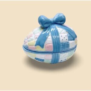 Covered Egg Ceramic Candle Holder